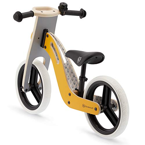 Kinderkraft Bicicleta sin Pedales UNIQ, Ligera, de Madera, 2+ Años, Miel