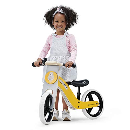 Kinderkraft Bicicleta sin Pedales UNIQ, Ligera, de Madera, 2+ Años, Miel