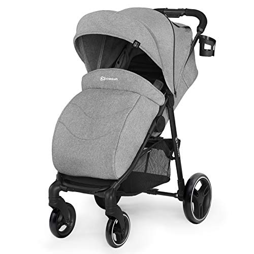 Kinderkraft Silla de Paseo GRANDE CITY, Carrito, Ajustable, Accesorios, Hasta 3 Años, Gris