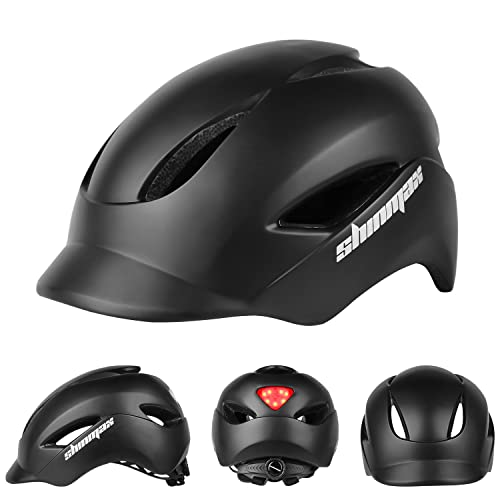 KINGLEAD Casco Bicicleta Adulto Casco de Bicicleta Hombre Mujer con Luz LED Casco Bicicleta de Montaña Casco Bici Carretera Urbana con Certificado CE Superligero MTB Casco Ciclismo Ajustable 57-62CM