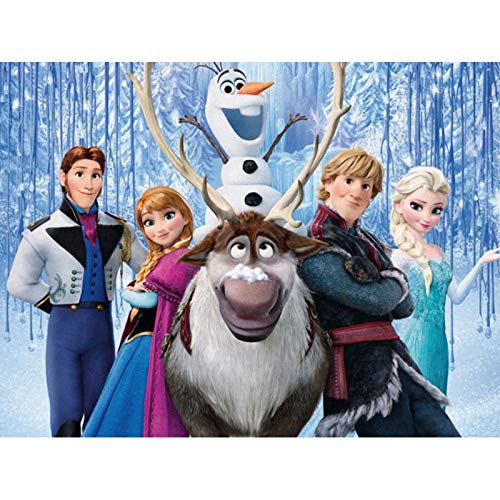 Kingspa 12''x16 '' Dibujos animados Familia Frozen Pintura de diamante Cuadrado completo Bordado de imitación Artesanía Adultos Niños Kits por números Punto de cruz para decoración