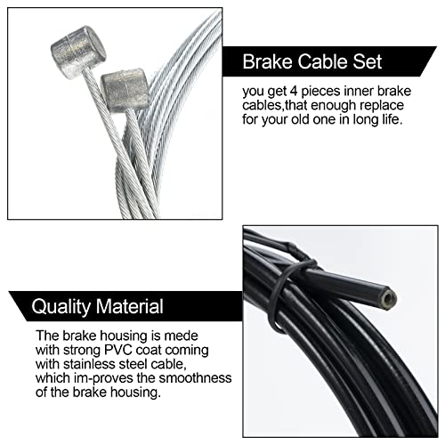 Kit de cable de freno de bicicleta, cable de freno bicicleta montaña, cable de freno bicicleta carretera, Cables de Freno Universales