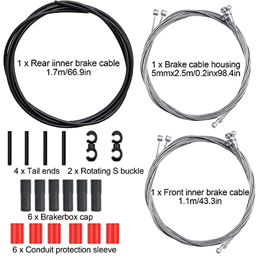 Kit de cable de freno de bicicleta, cable de freno bicicleta montaña, cable de freno bicicleta carretera, Cables de Freno Universales