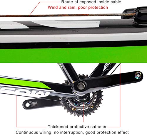 Kit de Cables de desviador de Bicicleta, Juego de Carcasa de Cable de Cambio de Bicicleta para Shimano Sram/Bicicleta de Carretera MTB, Kit de reemplazo de Cable de desviador (Azul)