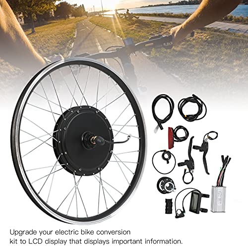 Kit De Conversión De Rueda Trasera De Bicicleta Eléctrica De 48 V 1000 W, Motor De Cubo De 26 Pulgadas, Rueda Delantera, Kit De Conversión De Bicicleta Eléctrica Eléctrica Resistente Al Agua Con Medid