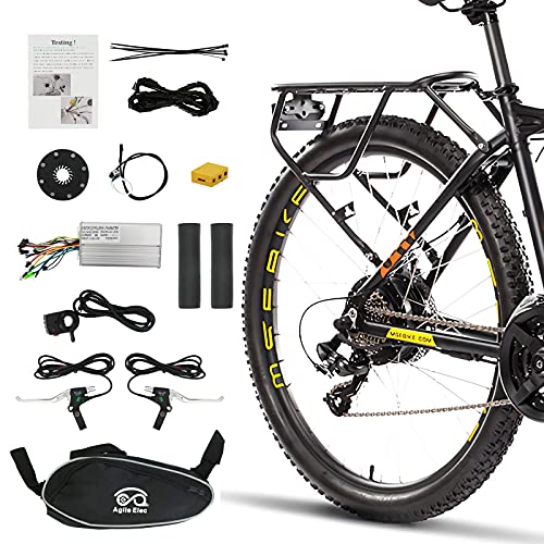 Kit de conversión para bicicleta eléctrica de 26 pulgadas, 48 V, 1000 W, motor de buje para bicicleta, bicicleta eléctrica, kit de conversión (rueda trasera)