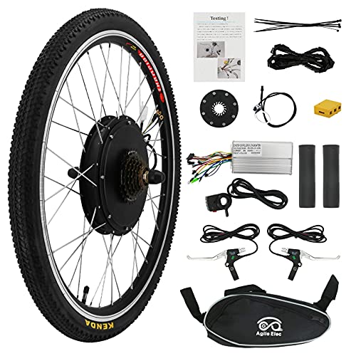 Kit de conversión para bicicleta eléctrica de 26 pulgadas, 48 V, 1000 W, motor de buje para bicicleta, bicicleta eléctrica, kit de conversión (rueda trasera)