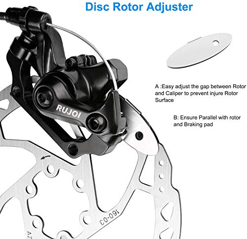 Kit de Freno de Disco Mecánico, Aleación de Aluminio, Pinza de Freno Delantero, Palanca de Cambios, Ccable de Freno, Cable de Desviador de Rotor para Bicicleta de Carretera G3 MTB (Black)