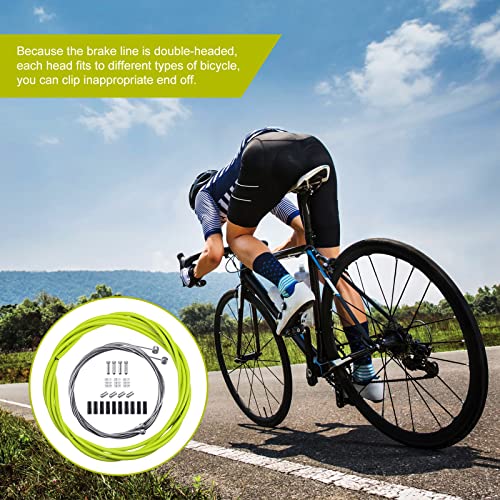 Kit de Línea de Transmisión de Bicicleta Universal Cable de Cambio de Bicicleta y Cable de Freno para Reparación de Bicicleta de Carretera de Montaña (Amarillo)
