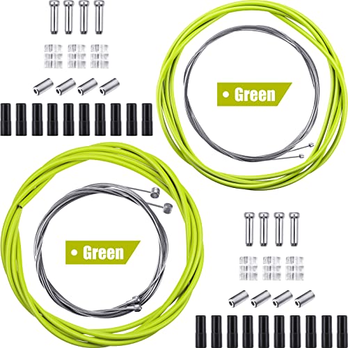 Kit de Línea de Transmisión de Bicicleta Universal Cable de Cambio de Bicicleta y Cable de Freno para Reparación de Bicicleta de Carretera de Montaña (Amarillo)