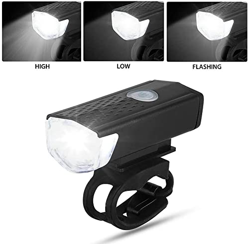 Kit De Luces para Bicicleta, Faro Y Luz Trasera Recargables USB para Bicicleta, Luz Delantera Y Trasera De Ciclismo Impermeable De Seguridad LED para Bicicletas De Carretera Y Montaña, Tres Modos