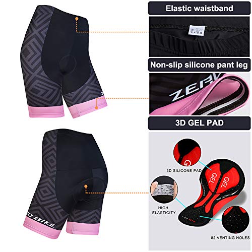 Kit de Manga Corta Jersey de Ciclo Bici del Camino para Mujer, Conjunto Ropa Al Aire Libre Transpiración para La Bicicleta(Polvo de Diamant, L)