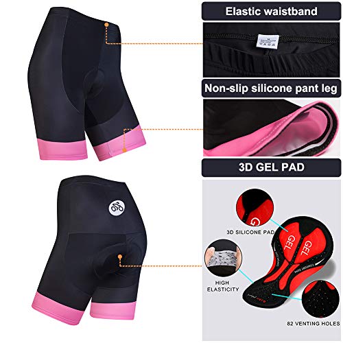 Kit de Manga Corta Jersey de Ciclo Bici del Camino para Mujer, Conjunto Ropa Al Aire Libre Transpiración para La Bicicleta(Polvo galopante, L)