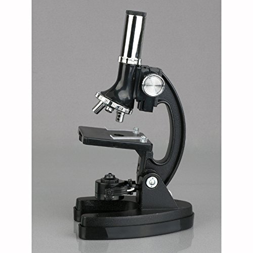 Kit de microscopio M30-ABS-KT2 para niños de AmScope-KIDS, de 120X-240X-300X-480X-600X-1200X, brazo metálico, biología