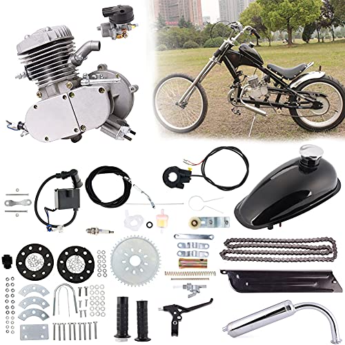 Kit de motor de 2 tiempos de gasolina para bicicleta motorizada de 80 cc con cilindro único refrigerado por aire, hágalo usted mismo