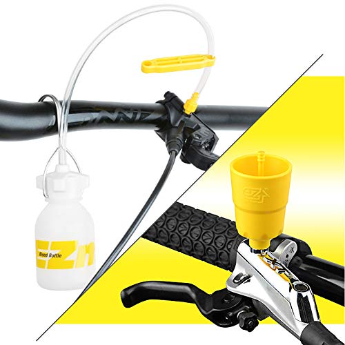 Kit de purga de frenos hidráulicos de frenos de disco mineral para Shimano, MAGURA, TEKTRO, SRAM Series MTB - Herramientas de reparación de frenos de bicicleta (amarillo)