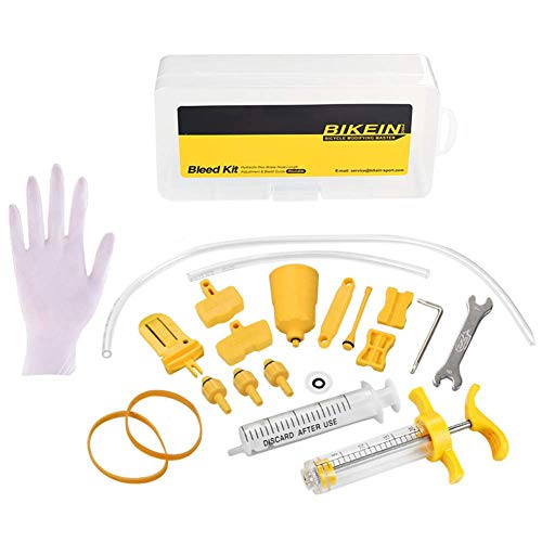 Kit de Sangrado Freno Ciclismo Bicicleta Hidráulico Disco Aceite Mineral Purga Juego Universal Aceitoso Herramientas para Shimano, Magura, Tektro - Como Mostrar