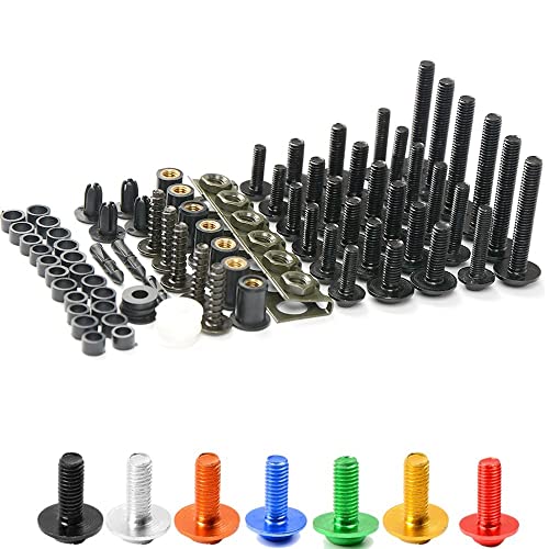 Kit de Tornillos de carenado Carrocería, Motocicleta de carenado Cuerpo Perno Kit Tornillo Spire Speed ​​Speedor Clip Tuerca Nuez de Montaje Compatible con Ya-MA-HA X-MAX Xmax 300 2016-2019 Sujetador