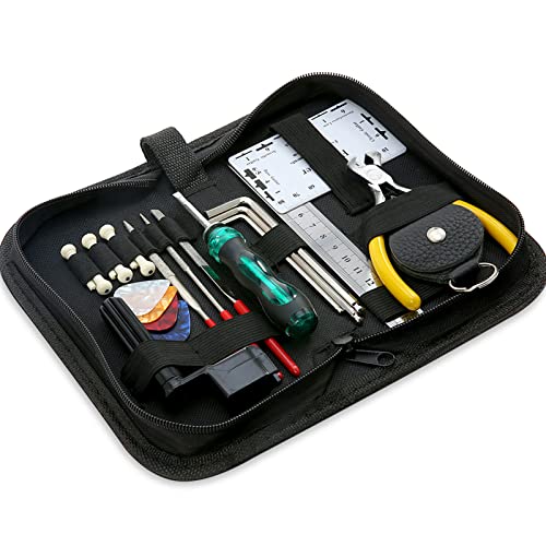 Kit Herramientas Guitarra Eléctrica,Kit de Herramientas de Limpieza,Mantenimiento de Reparación de Guitarra para Ukelele Banjo Bajo