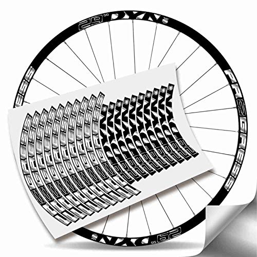 Kit Pegatinas Bicicleta Stickers LLANTA Rim Progress DYN 29" MTB BTT B (Plata Metálico)