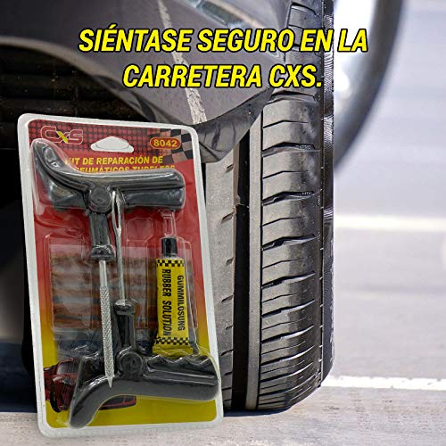 Kit Repara Pinchazos Kit Antipinchazos Coche Mechas Pinchazos Ideal para Reparar Neumaticos.