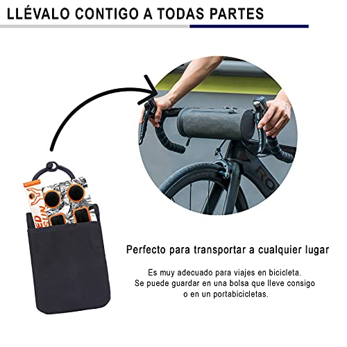 Kit repara pinchazos, Parches Bicicleta autoadhesivos, reparacion de neumaticos de Bicicleta con rallador y palancas.