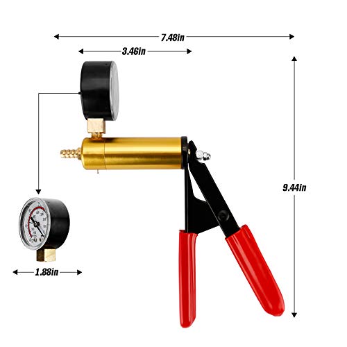 Kit Sangrador de Frenos, Furado Equipo de Purga de Frenos de Freno de probador de Bomba de vacío, Adaptador para vehículo automotriz, camión y Moto