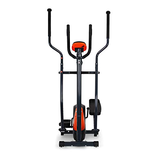 KLAR FIT Klarfit Ellifit FX 250 - Bicicleta Elíptica para casa, Bici de Cardio 8 resistencias, Ordenador de Entrenamiento, Pulsómetro, Soportes Antideslizantes, hasta 110 kg, Set de Montaje