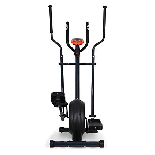 KLAR FIT Klarfit Ellifit FX 250 - Bicicleta Elíptica para casa, Bici de Cardio 8 resistencias, Ordenador de Entrenamiento, Pulsómetro, Soportes Antideslizantes, hasta 110 kg, Set de Montaje