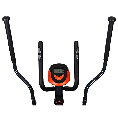 KLAR FIT Klarfit Ellifit FX 250 - Bicicleta Elíptica para casa, Bici de Cardio 8 resistencias, Ordenador de Entrenamiento, Pulsómetro, Soportes Antideslizantes, hasta 110 kg, Set de Montaje