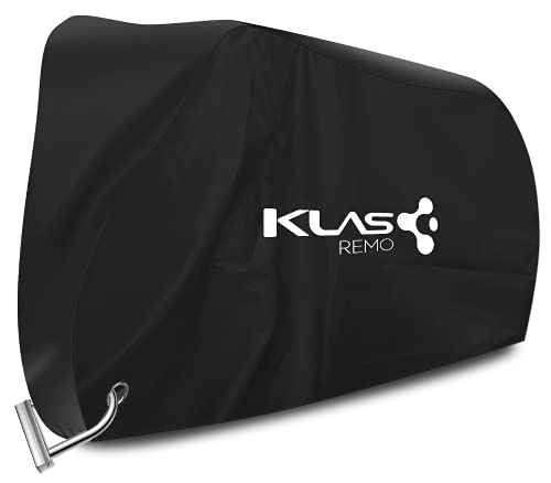 KLAS REMO Funda para Bicicleta Impermeable Tejido 210D Cubierta de Bicicleta con Orificio de Bloqueo para MTB 29 Bicicleta Carretera,Moto 200x70x110cm -Negro