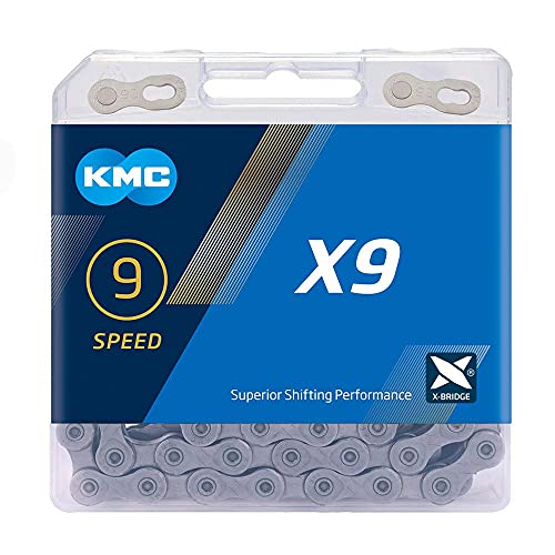 KMC, Gris Cadena X9, 9v, 114 eslabones, Hombres, Estándar