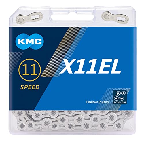 KMC, Plata Cadena X11-EL, 11v, 118 eslabones, Hombres