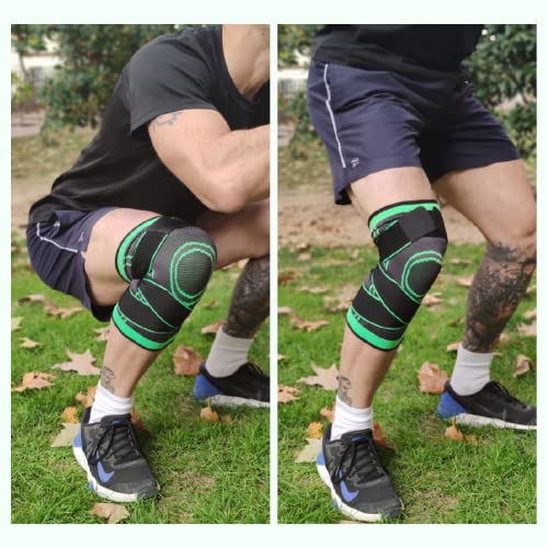 KNEE HERO Rodillera Deportiva NEGRA T/S de compresión Ajustables, Elástica, Transpirable Antideslizante, para dolor de rodilla y alivio de las articulaciones, recuperación de lesiones, Unisex