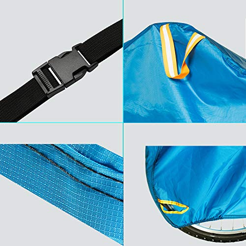 KON-FORT Funda Bicicleta Exterior Impermeable tejido Ripstop Plus Alta Gama, resistente y antidesgarro. Protección total Lluvia, Sol, Polvo para bicis de Montaña y Carretera