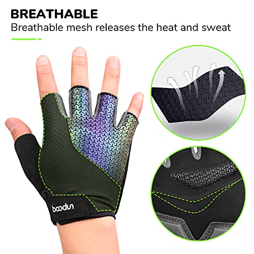 KONVINIT Guantes de Ciclismo,Medio Dedo Guantes Bicicleta,Guantes MTB Antideslizante Transpirable,Guantes Bicicleta Montaña para Hombres Mujeres