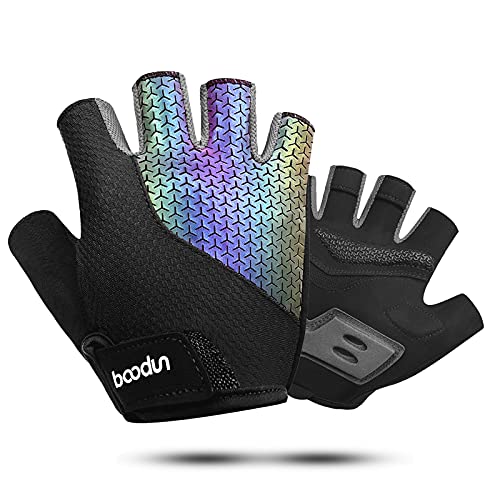 KONVINIT Guantes de Ciclismo,Medio Dedo Guantes Bicicleta,Guantes MTB Antideslizante Transpirable,Guantes Bicicleta Montaña para Hombres Mujeres