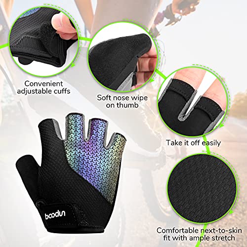 KONVINIT Guantes de Ciclismo,Medio Dedo Guantes Bicicleta,Guantes MTB Antideslizante Transpirable,Guantes Bicicleta Montaña para Hombres Mujeres