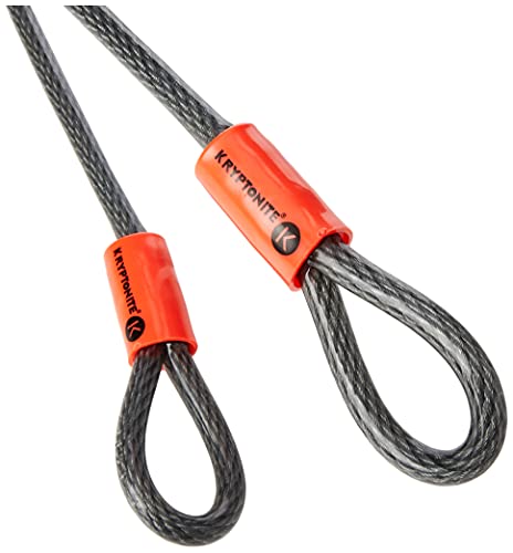 Kryptonite Kryptoflex - Cable de seguridad, color plateado/naranja - 213 cm, Ø 10 mm