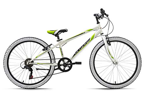 KS Cycling Scrawler-Bicicleta Infantil, Altura de 38 cm, Color Blanco, Unisex niños, 24 Zoll, 31 cm