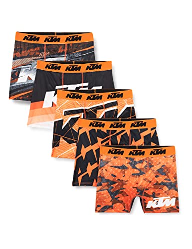 KTM Calzoncillos Estampados Motorbike para Hombre, Pack 5 PK2607, XXL