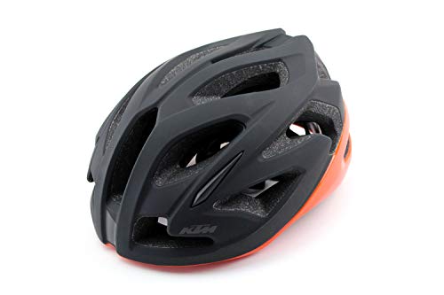 KTM Casco Factory Team negro mate/naranja brillante, talla 53-58