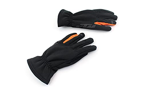 KTM Guantes de invierno para bicicleta, forrados, color negro y naranja, con logotipo de KTM, talla: XL