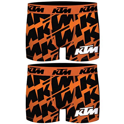 KTM PK1605-X Talla XL: Set 2 Boxer Microfibra (92% poliéster-8% Elastano) -Multicolor, Pack De 02 Pk1605, Hombre