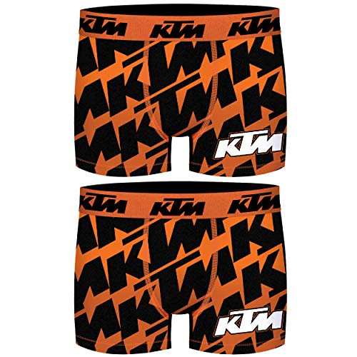 KTM PK1605-X Talla XL: Set 2 Boxer Microfibra (92% poliéster-8% Elastano) -Multicolor, Pack De 02 Pk1605, Hombre