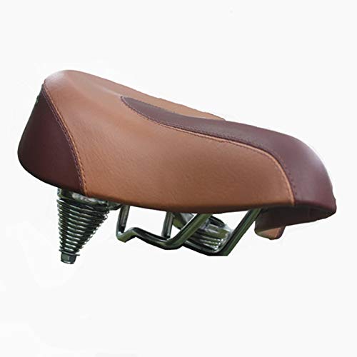 KUAQI Asiento de Bicicleta cómodo El Asiento de Bicicleta más cómodo para Personas Bicicleta Retro Coche Coche de cercanías Playa Bicicleta Sillín Grande Pull Down Spring