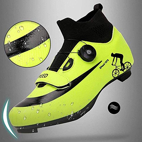 KUXUAN Zapatillas De Ciclismo MTB para Hombre,Zapatillas De Ciclismo De Montaña con Candados Zapatillas Deportivas De Invierno para Hombres Y Mujeres/Suelas De Nailon,Black-11UK=(275mm)=45EU