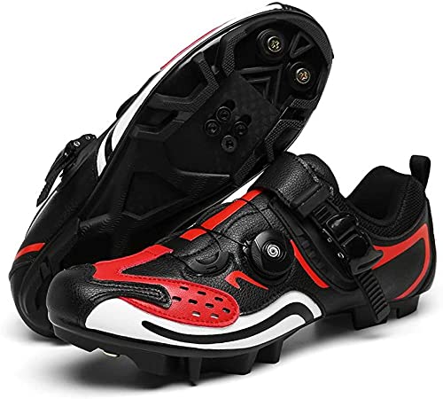 KUXUAN Zapatillas de Ciclismo para Hombre Mujer Ideal para Mountain Cyclo Cross Country XC Bikes In Incluido,B-9UK=(265mm)=43EU