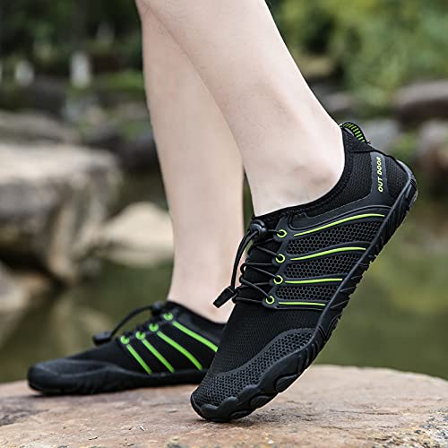 KUXUAN Zapatillas de Ciclismo para Hombre y Mujer - 2021 Nuevas Zapatillas de Red de Cinco Dedos para Exteriores, Versión Deportiva, Zapatillas de Senderismo, Zapatillas de Escalada en Roca,Black-44