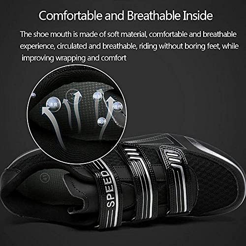 KUXUAN Zapatillas de Ciclismo SPD MTB para Hombre Mujer Ideal para Mountain Cyclo Cross Country XC Bikes en Incluido,Red-UK5=38EU=US6